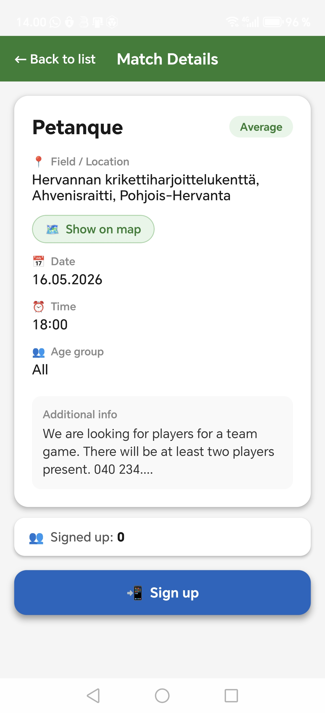 Sign up