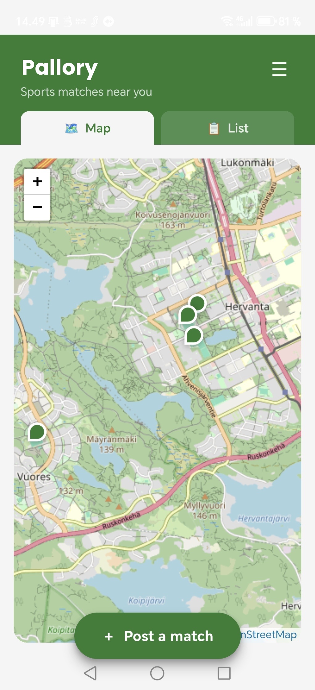 Map view